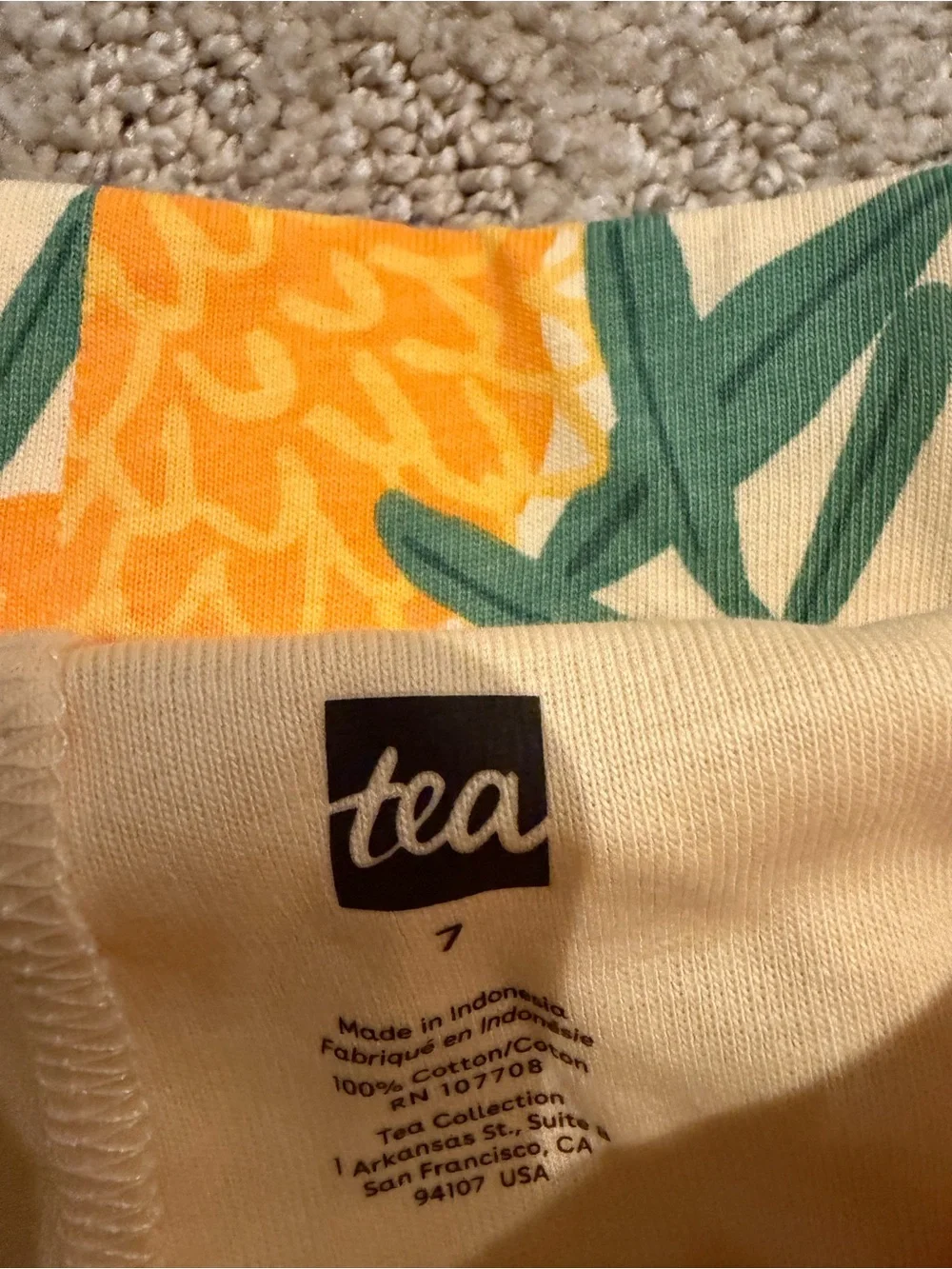 Tea Collection Yellow Floral Circle Skirt with Green Leaf Print
